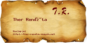 Ther Renáta névjegykártya